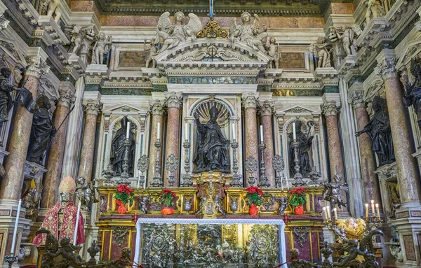 Napels Italië Maart 2019 Heilige Kunst Van Binnenkant Van Kathedraal — Stockfoto