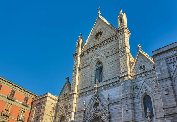 Naples Italy Facade Cathedral Santa Maria Assunta More Known Cathedral — стоковое фото