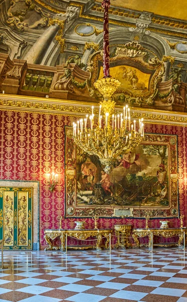 Neapol Itálie Března 2019 První Předpokoj Královského Paláce — Stock fotografie