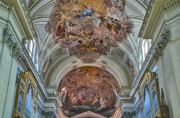 Palermo Italy October 2022 Frescoes Main Altar Primatial Metropolitan Cathedral — Stock Photo, Image