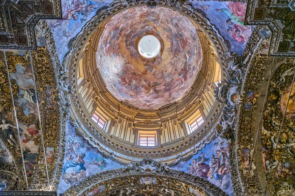 Palermo Italy 2022 Frescoes Ecorations Dome Giuseppe Dei Teatini — 스톡 사진