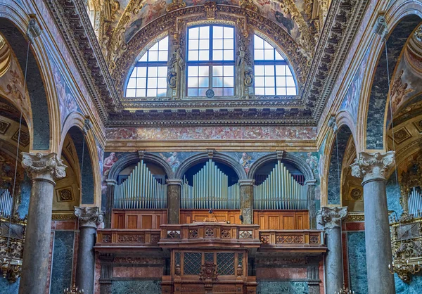 Palermo Ottobre 2022 Organo Della Chiesa San Giuseppe Dei Teatini — Foto Stock