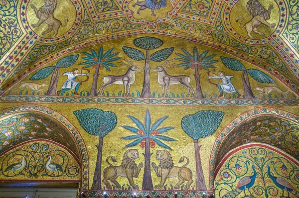 Palermo Itália Outubro 2022 Detalhe Dos Mosaicos Estilo Bizantino Dos — Fotografia de Stock