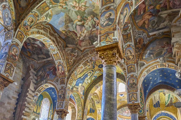 Palermo Itálie Prosince 2018 Byzantské Mozaiky Kostele Santa Maria Dell — Stock fotografie