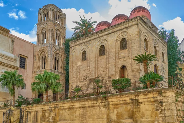 Italia Sicilia Palermo Vista Iglesia Capitular San Cataldo Arquitectura Árabe — Foto de Stock
