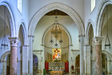 Taormina, İtalya - 5 Şubat 2023: St.Nicola di Bari Katedrali