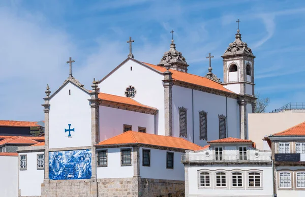 Porto Portugal Azulejos Traditional Ceramic Tiles Painted Typical Blue Color — Stock Photo, Image