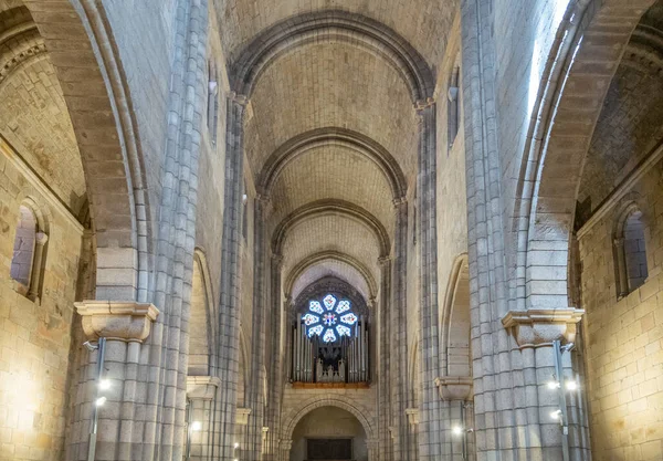 Porto Portugalia Kwietnia 2023 Nawa Katedry Porto Katedra Wniebowzięcia Nmp — Zdjęcie stockowe