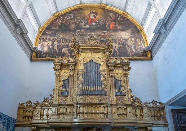 Porto Portugal Abril 2023 Órgão Capela São Vicente Catedral Porto — Fotografia de Stock