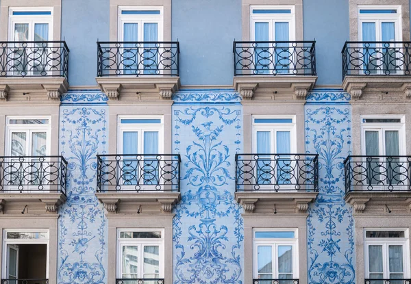 Porto Portugal Arquitetura Tradicional Decorações Dos Palácios Rua Flores — Fotografia de Stock