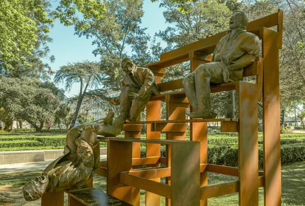 Porto Portugal April 2023 Eisen Skulptur Für Märtyrer Der Freiheit — Stockfoto