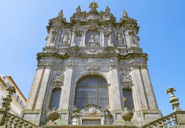 Porto Portugália Dos Clericos Templom Homlokzatára Néző — Stock Fotó