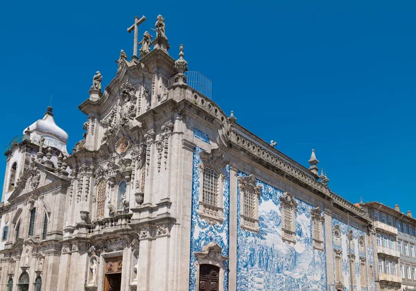 Porto Portugal Carmo Church Azulejos Traditional Ceramic Tiles Painted Typical — Stock Photo, Image