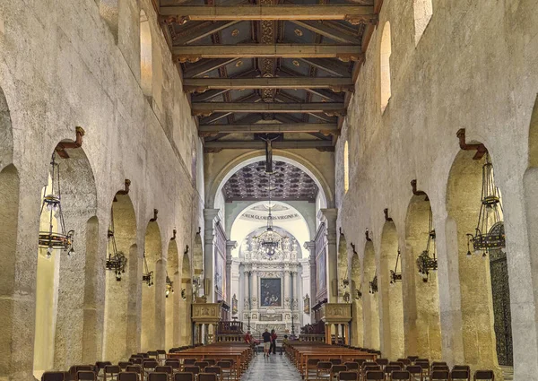 Syrcuse Italia Noviembre 2022 Nave Con Altar Mayor Catedral —  Fotos de Stock