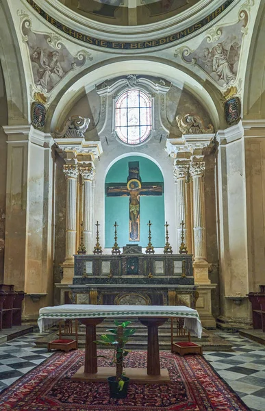 Syrcuse Itálie Listopadu 2022 Kaple Svátosti Byzantským Krucifixem Katedrále — Stock fotografie