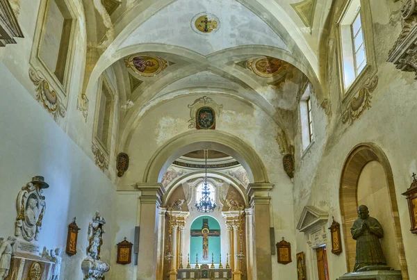Syrcuse Italia Novembre 2022 Cappella Del Sacramento Con Crocifisso Bizantino — Foto Stock