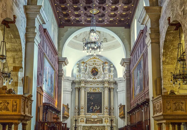 意大利锡尔库扎 2022年11月1日 大教堂主祭坛的中殿 — 图库照片