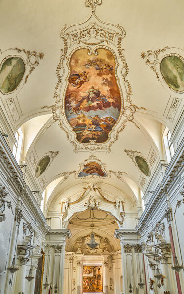 Сиркуза, Италия - 1 ноября 2022 года: Обрушение потолка церкви Санта-Люсия-Бадия