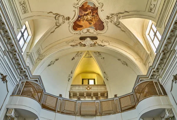 Syrcuse Italy November 2022 Frescoes Nave Ceiling Santa Lucia Alla — Stock Photo, Image