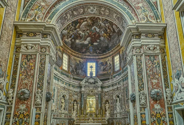 Taranto Novembre 2022 Sculture Sacre Gli Intarsi Marmorei Della Cappella — Foto Stock