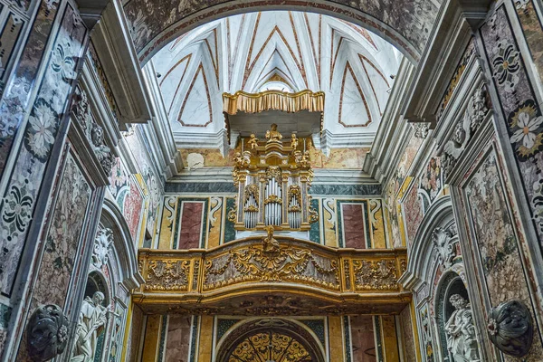 Taranto Italy November 2022 Organ Baroque Chapelof Cataldo Cathedral — Stock Photo, Image