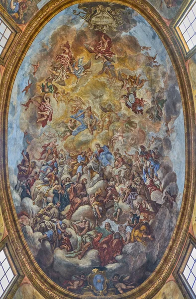Tarente Italie Novembre 2022 Plafond Peint Chapelle Baroque Cathédrale Cataldo — Photo