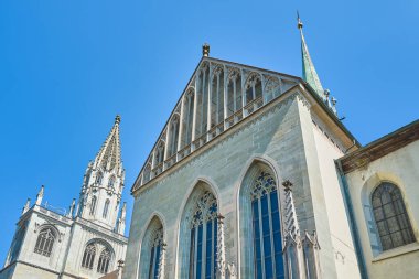 Constance, Almanya, Meryem Ana Katedrali 'nin yan manzarası.