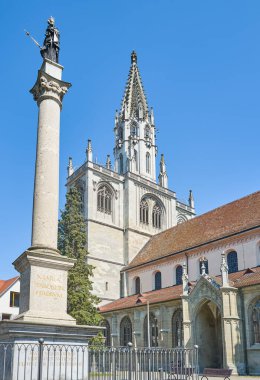 Constance, Almanya, Meryem Ana Katedrali 'nin yan manzarası.