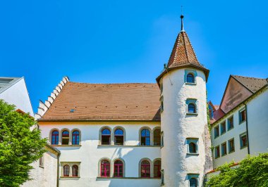 Constance, Almanya, belediye binası avludan görüldü