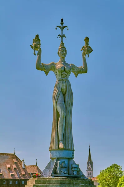 Konstanz Deutschland Die Berühmte Imperia Statue Der Einfahrt Des Haupthafens — Stockfoto