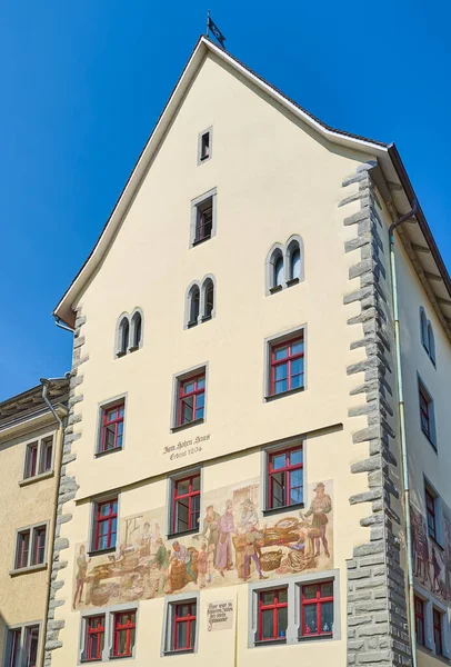 Constance Germany June 2023 Thirteenth Century House Frescoes Old Town — Stock Photo, Image