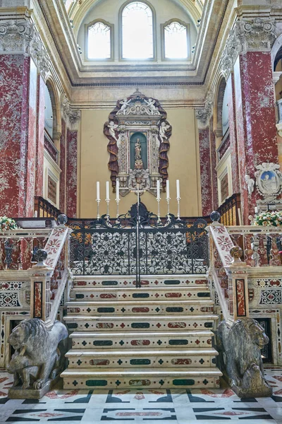 Cagliari Italia Julio 2023 Nave Altar Mayor Catedral Santa María — Foto de Stock