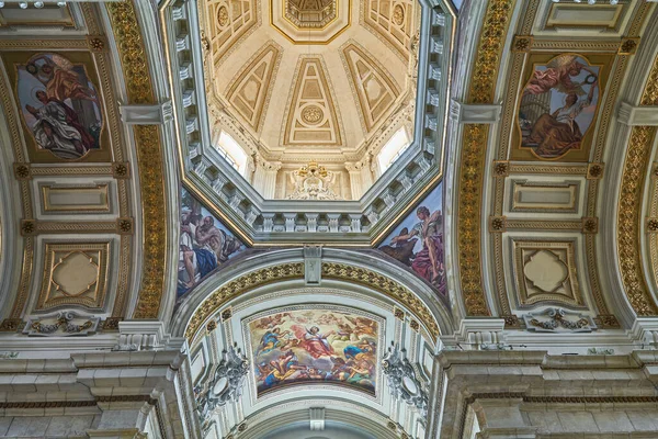 Cagliari Italy July 2023 Frescoes Ceiling Cathedral Saint Mary — Stock Photo, Image