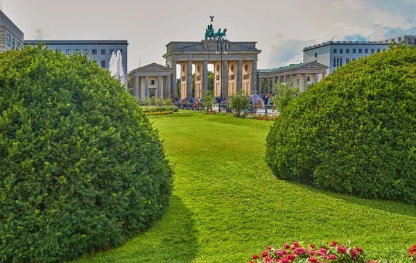 Berlijn Duitsland Juky 2019 Brandeburg Poort Vanaf Het Plein — Stockfoto