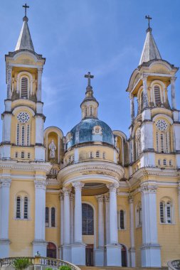 Ilheus, Brezilya, fadade ve St Sebastian Katedrali 'nin çan kürekçileri