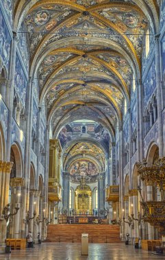 Parma, İtalya - 11 Şubat 2020: Santa Maria Assunta Katedrali