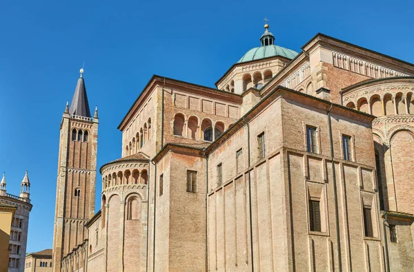Parma Italië Achteraanzicht Van Architectuur Van Kathedraal Van Santa Maria — Stockfoto