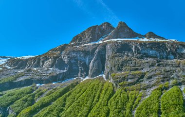 Norveç, Geireanger Fjiord 'un muhteşem doğal manzarası.
