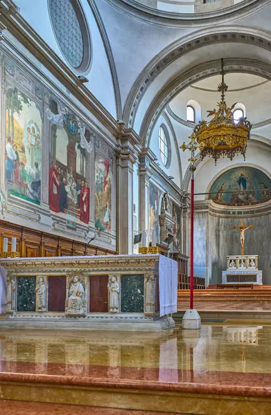 Treviso Italy September 2022 Nave Altar Cathedral Peter — Stock Photo, Image