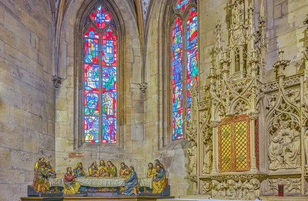 Colmar France September 2022 Statuary Group Representing Last Supper Chaapel — Stock Photo, Image