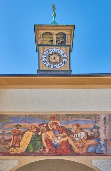 Salzburg Austria October 2022 Sacred Fresco Peter Arch Old Town — Stock Photo, Image