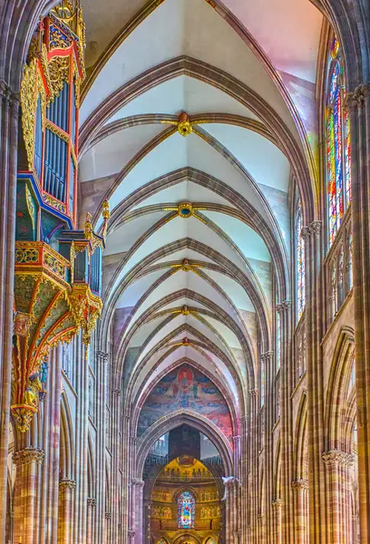 Strasbourg France September 2022 Nave Gotic Cathedrak Our Lady — Stock Photo, Image