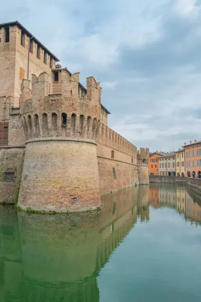 Fontanellato Italia Februari 2023 Pandangan Sisi Benteng Abad Pertengahan Sanvitale — Stok Foto