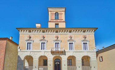 Sabbioneta, İtalya, eski kasabadaki Ducal Palace manzarası.