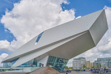 Amsterdam,Holland - August 9, 2023: The Eye Film Museum building clipart