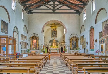 Arqua Petrarca, İtalya, şair Petrarca 'nın evinin ön cephesi (Francesco Petrarca)