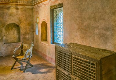 Arqua Petrarca, İtalya, şair Petrarca 'nın evinin ön cephesi (Francesco Petrarca)