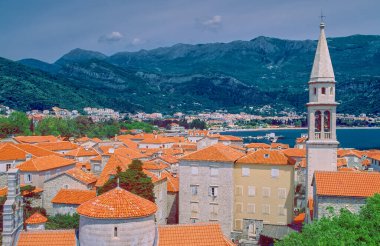 Karadağ ve Budva, ortaçağ kasabasının panoramik manzaraları