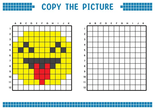copie a imagem, desenhe por quadrados. jogo para crianças desenhar