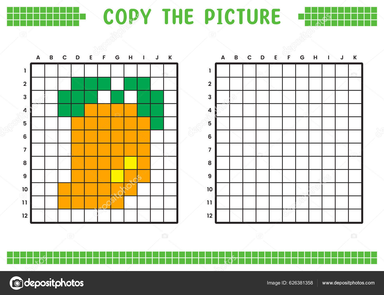 Copie a imagem desenhar quadrados jogo para crianças pequenas desenhar